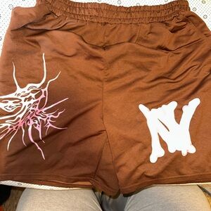 Brown Graphic Shorts
